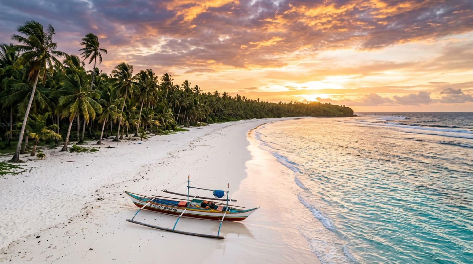 Siargao Island golden hour beach